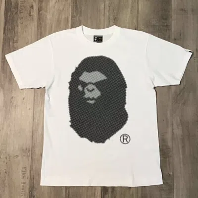 Pre-owned Bape X Nigo Bape Dot Mad Face Big Ape Head T-shirt A Bathing Ape Nigo In White