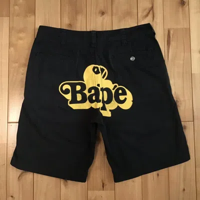 Pre-owned Bape X Nigo Bape Nap Milo Shorts A Bathing Ape Nigo ★size M In Black