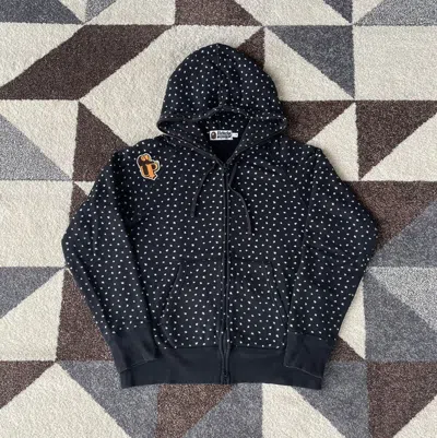 Pre-owned Bape Og  Sta Monogram Fullzip Hoodie In Black