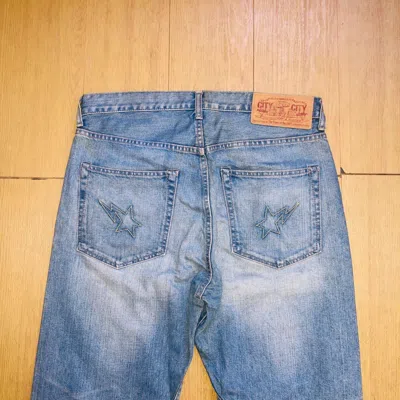 Pre-owned Bape X Nigo Og Bapesta Denim Jeans In Blue