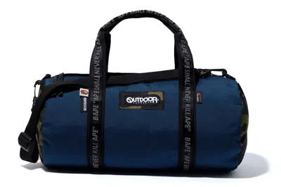 Pre-owned Bape X Outdoors Products Drum Bag In Navy Blue