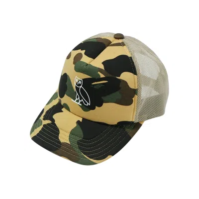 Pre-owned Bape X Ovo 1st Camo Mesh Cap 'yellow' | Men's Size Onesize