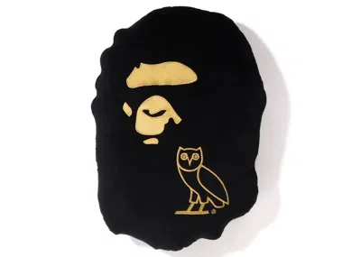 Pre-owned Bape X Ovo Ape Head Cushion In Black