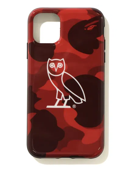 Pre-owned Bape X Ovo Camo Iphone 11 Pro Case In Red