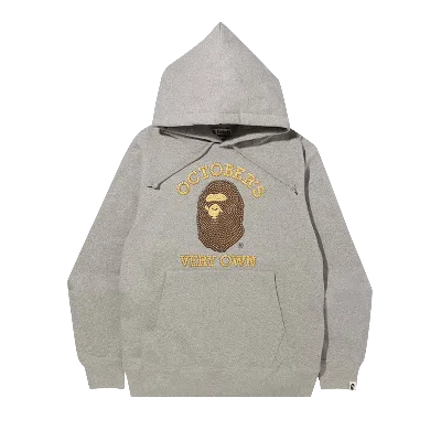 Pre-owned Bape X Ovo Pullover Hoodie 'grey'