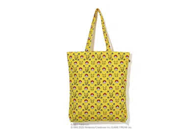 Pre-owned Bape X Pokemon Tote Bag In Yellow