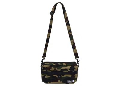 Pre-owned Bape X Porter 1st Camo Shoulder Ii Bag In Green
