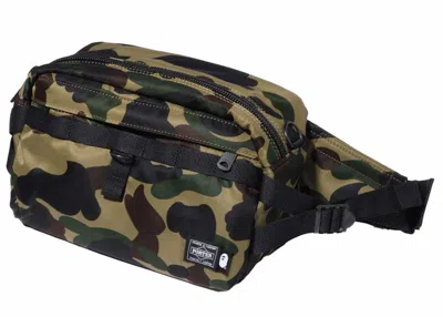 Pre-owned Bape X Porter 1st Camo Waist Bag (fw23) In Green