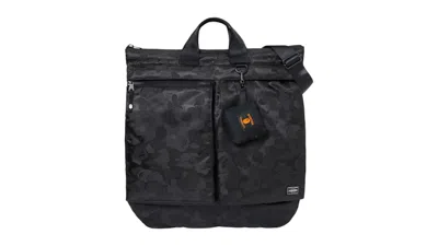 Pre-owned Bape X Porter Stand Helmet Bag In Black