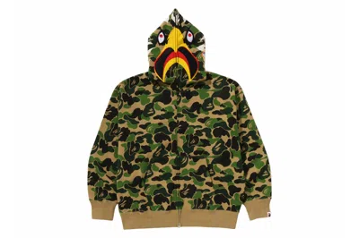 Pre-owned Bape X Readymade Abc Camo Eagle Relaxed Fit Full Zip Hoodie Green