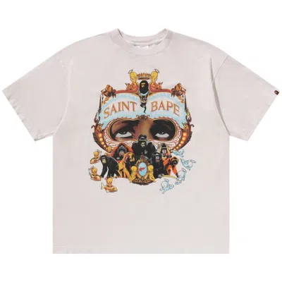 Pre-owned Bape X Saint Mxxxxxx Generation Tee 'white' | Men's Size L