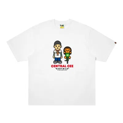 Pre-owned Bape X Spotify By Central Cee Baby Milo Relaxed Fit Tee 'white' | Men's Size Xl