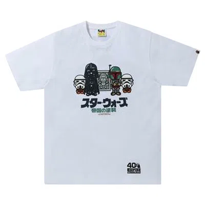 Pre-owned Bape X Star Wars Baby Milo Carbonite Tee 'white' | Men's Size M
