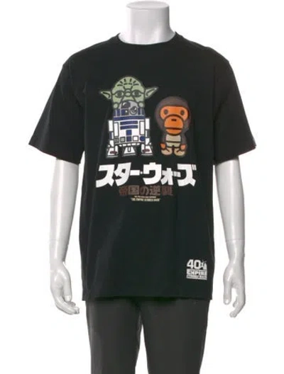 Pre-owned Bape X Star Wars Graphic Print T-shirt In Black