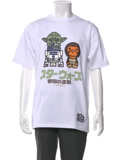 Pre-owned Bape X Star Wars Graphic Print T-shirt In White
