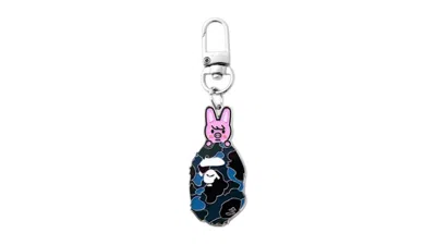 Pre-owned Bape X Stray Kids Changbin Keychain In Navy Blue