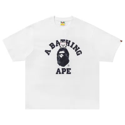 Pre-owned Bape X Stray Kids Jiniret College Tee 'white' | Men's Size M