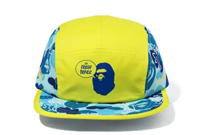 Pre-owned Bape X The Fresh Prince Jet Cap In Blue/yellow In Multi