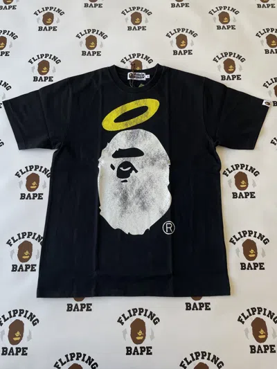 Pre-owned Bape X Union La Bape X Union Washed Ape Head Tee In White