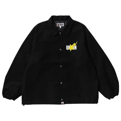Pre-owned Bape X Union Pigment Dyed Coach Jacket 'black'