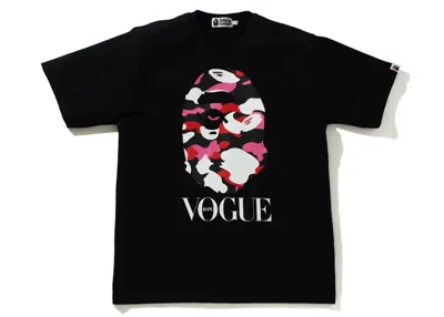 Pre-owned Bape X Vogue Ape Head Tee Shirt In Black