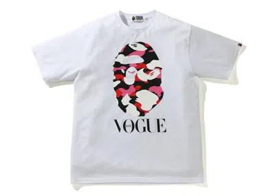 Pre-owned Bape X Vogue Ape Head Tee Shirt In White