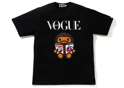 Pre-owned Bape X Vogue Baby Milo Tee Shirt In Black
