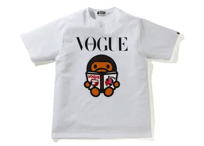 Pre-owned Bape X Vogue Baby Milo Tee Shirt In White