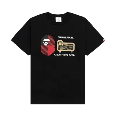 Pre-owned Bape X Woolrich Tee 'black' | Men's Size Xl