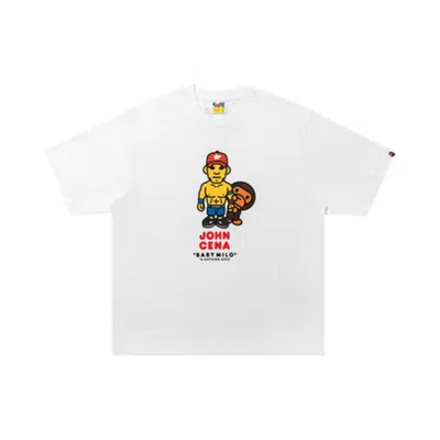 Pre-owned Bape X Wwe John Cena Baby Milo Relaxed Fit Tee 'white' | Men's Size S