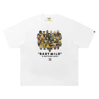 Pre-owned Bape X Wwe Wrestlers Baby Milo Relaxed Fit Tee 'white' | Men's Size M