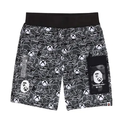 Pre-owned Bape X Xbox Camo Sweat Shorts 'black'