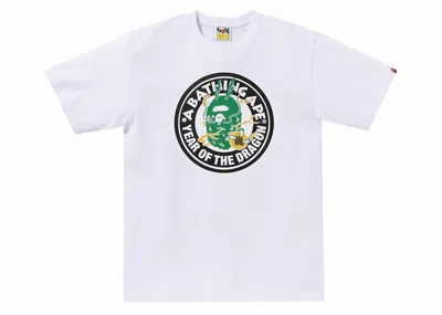 Pre-owned Bape Year Of The Dragon Tee Shirt In White