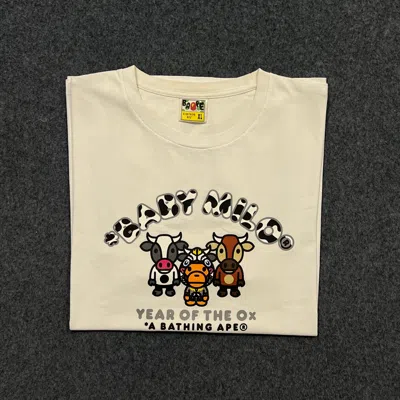 Pre-owned Bape Year Of The Ox Tee In White