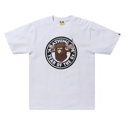 Pre-owned Bape Year Of The Ox Tee 'white' | Men's Size Xxl