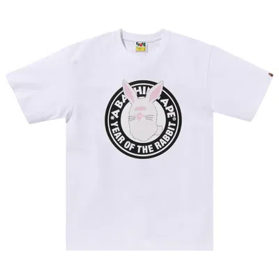 Pre-owned Bape Year Of The Rabbit Tee 'white'