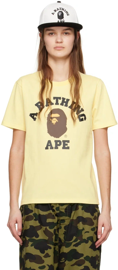 Bape Yellow College T-shirt