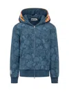 Bape Zip Front Japanese-inspired Pullover Sweatshirt In Blue