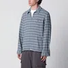 Bape Jacket Long Sleeves Checked Pattern Design In Blue