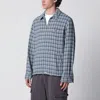 Bape Jacket Long Sleeves Checked Pattern Design In Blue