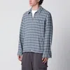 Bape Jacket Long Sleeves Checked Pattern Design In Blue