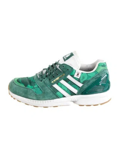 Pre-owned Bape Zx 8000 Athletic Sneakers In Green