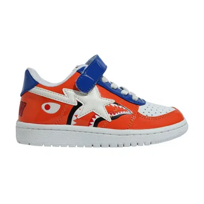 Pre-owned Bape Sta Low Kids 'orange Shark Face' | Kid's Size 7