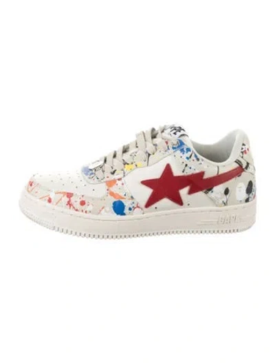 Pre-owned Bape Sta 'paint Splatter Ivory' Sneakers In White
