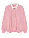Bapy By *a Bathing Ape® Collared Drawstring Top In Pink