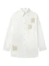 Bapy By *a Bathing Ape® Crochet-detail Linen Shirt In White