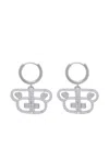 Bapy By *a Bathing Ape® Crystal-embellished Drop Earrings In Silver