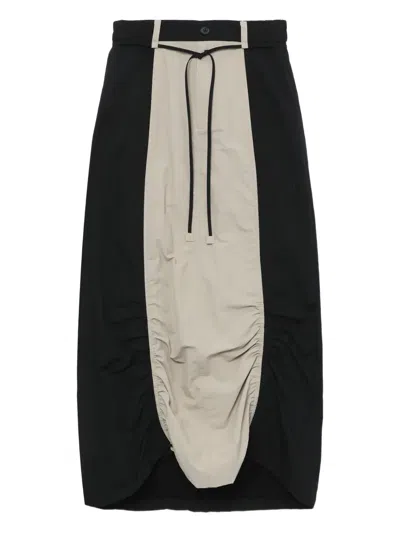 Bapy By *a Bathing Ape® Drawstring Panelled Skirt In Black