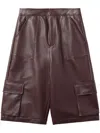 Bapy By *a Bathing Ape® Faux-leather Cargo Shorts In 红色