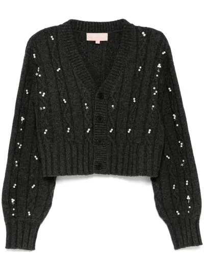 Bapy By *a Bathing Ape® Faux-pearl Embellished Cardigan In Grau